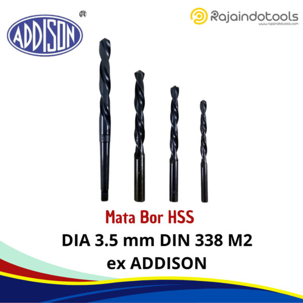 ADDISON HSS Parallel Shank Twist Drill (Jobbers) DIN 338 Mata Bor ( Size 10 – 13 mm )