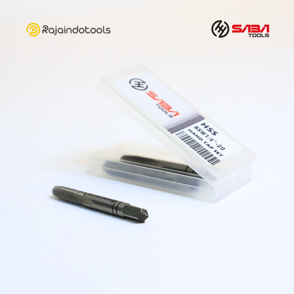 Hand Tap HSS BSW SABA Tools Set 3pcs Tap Ulir Whitworth Inch